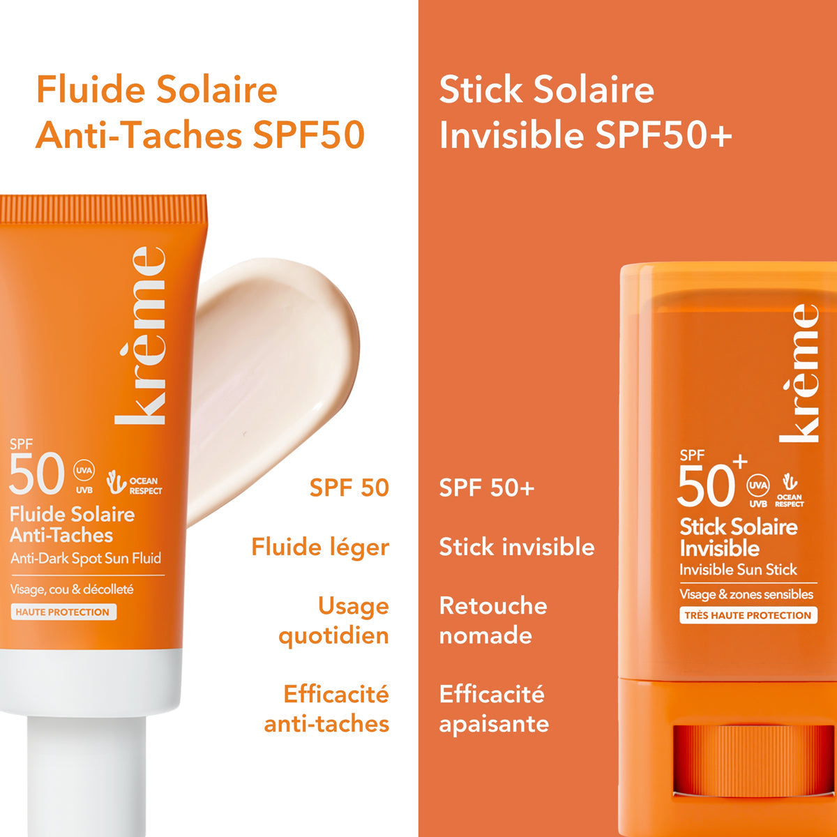 Duo Solaire Invisible Stick + Fluide